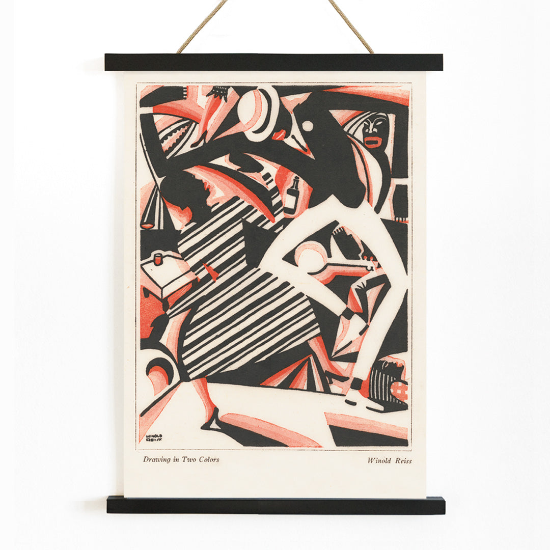 , with wooden magnetic frame on white background