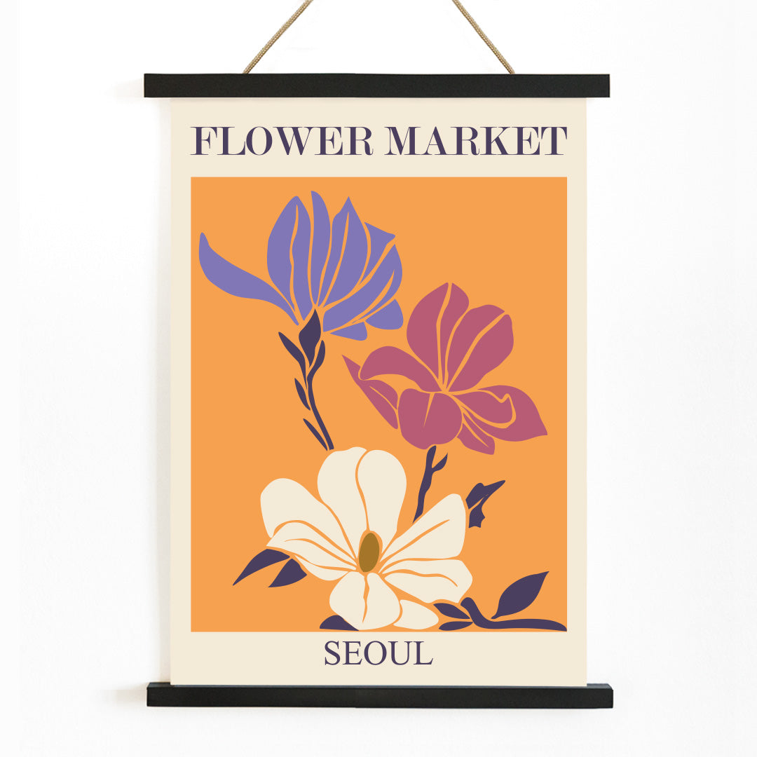 , with wooden magnetic frame on white background