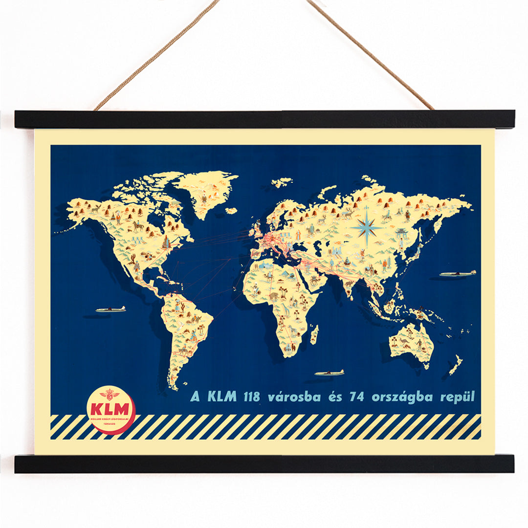 , with wooden magnetic frame on white background