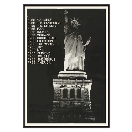 , with black aluminium frame on white background