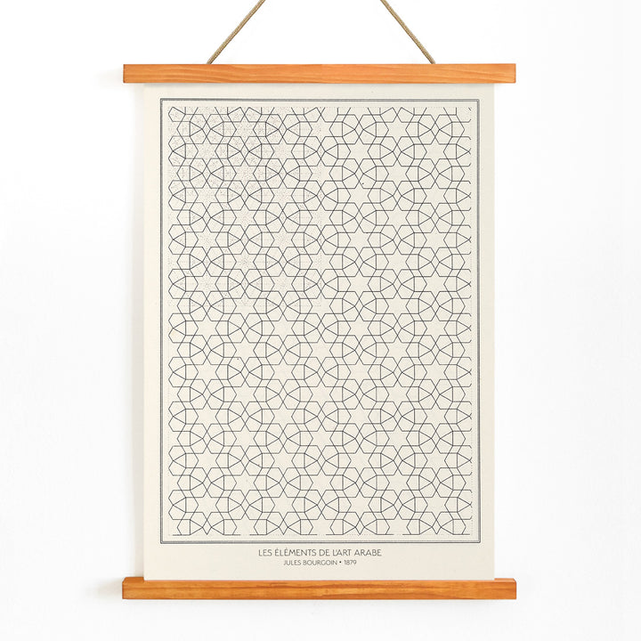 , with wooden magnetic frame on white background