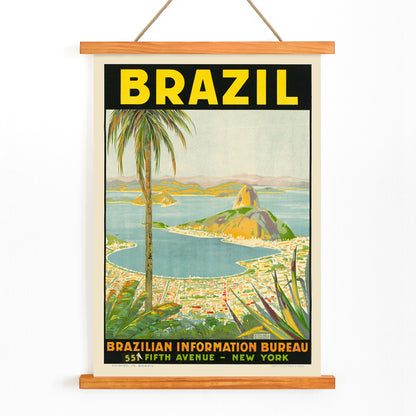 , with wooden magnetic frame on white background