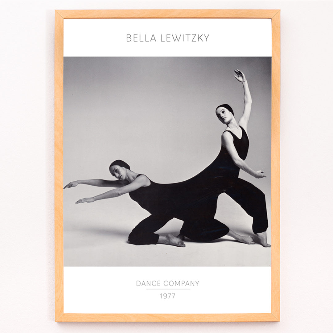 Closeup detail of Modern dancers performing expressive pose Bella Lewitzky Dance Company artwork poster Los Angeles