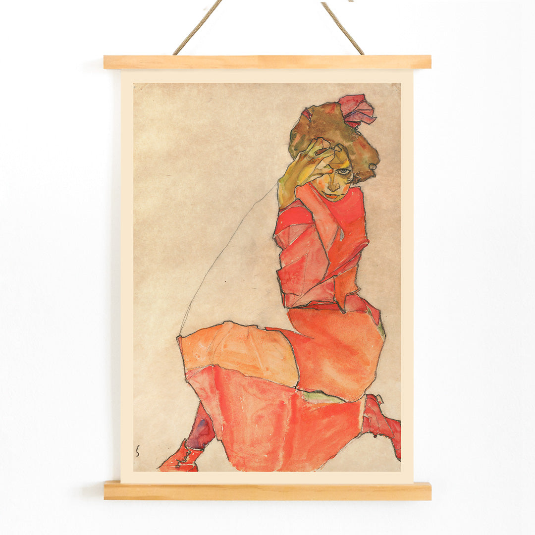 , with wooden magnetic frame on white background