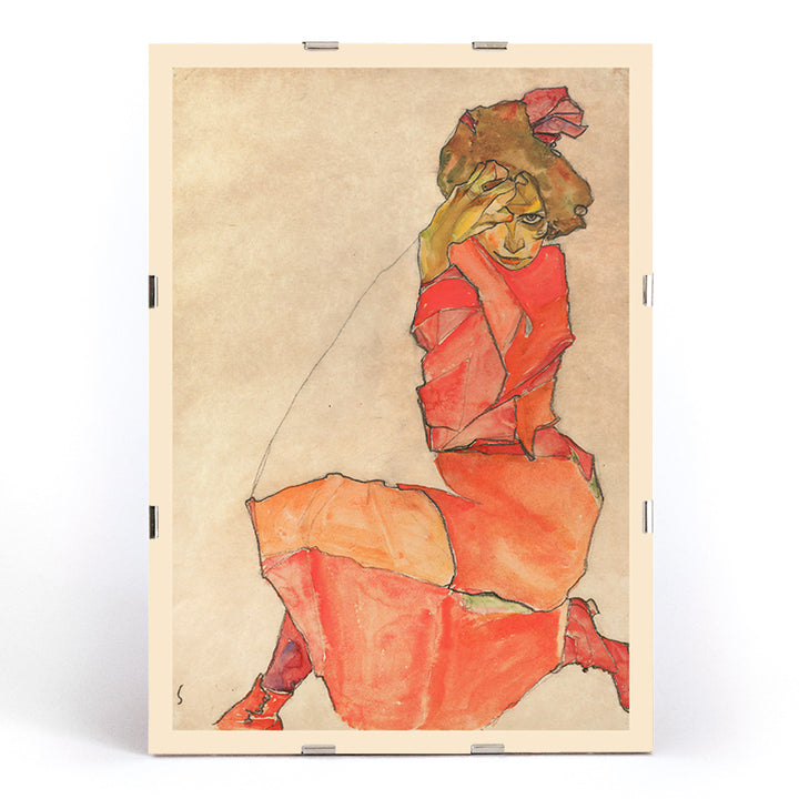 , framed and displayed in modern living room decor
