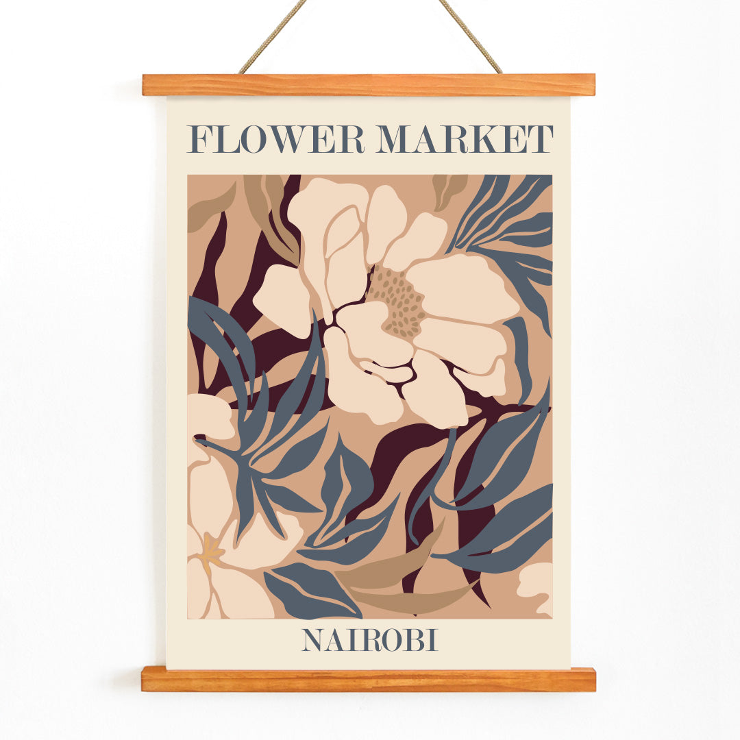 , with wooden magnetic frame on white background