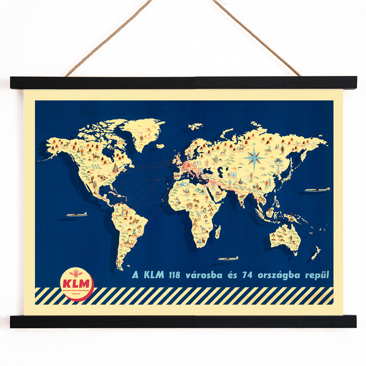 , with wooden magnetic frame on white background