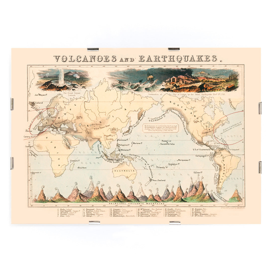 , framed and displayed in modern living room decor