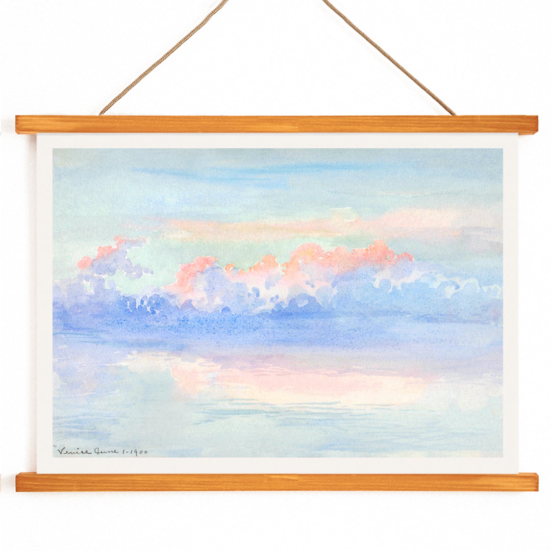 , with wooden magnetic frame on white background